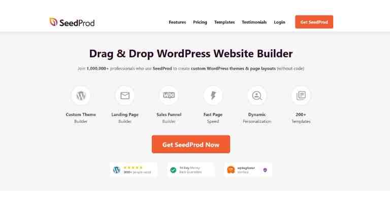 SeedProd WordPress page builder