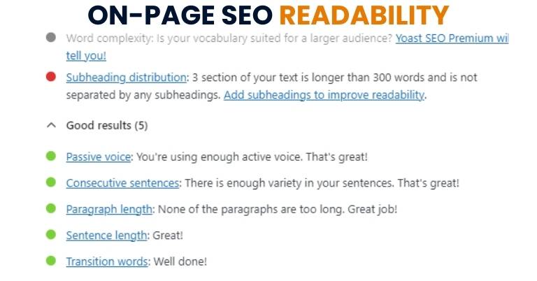 On Page SEO Readability